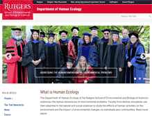 Tablet Screenshot of humanecology.rutgers.edu