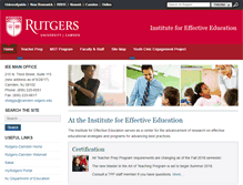 Tablet Screenshot of iee.camden.rutgers.edu