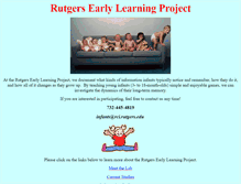 Tablet Screenshot of earlylearning.rutgers.edu