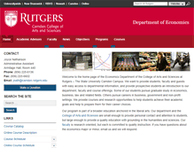 Tablet Screenshot of economics.camden.rutgers.edu