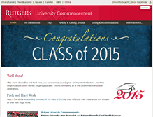 Tablet Screenshot of commencement.platform.drupaldev.rutgers.edu