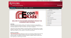 Desktop Screenshot of econkids.rutgers.edu