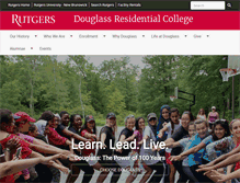 Tablet Screenshot of douglass.rutgers.edu