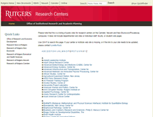 Tablet Screenshot of centers.rutgers.edu
