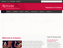 Tablet Screenshot of classics.rutgers.edu