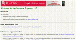 Desktop Screenshot of nucleosome.rutgers.edu