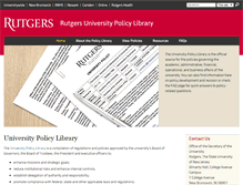 Tablet Screenshot of policies.rutgers.edu