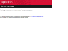 Tablet Screenshot of facultyhandbook.rutgers.edu