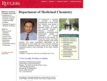 Tablet Screenshot of medchem.rutgers.edu