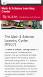 Mobile Screenshot of mslc.rutgers.edu