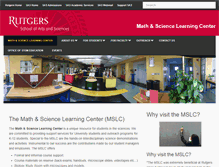 Tablet Screenshot of mslc.rutgers.edu