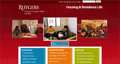 Desktop Screenshot of housing.camden.rutgers.edu