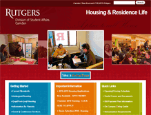 Tablet Screenshot of housing.camden.rutgers.edu