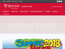 Tablet Screenshot of health.rutgers.edu