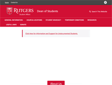 Tablet Screenshot of deanofstudents.rutgers.edu