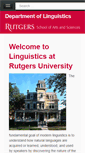 Mobile Screenshot of ling.rutgers.edu
