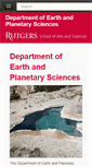 Mobile Screenshot of geology.rutgers.edu