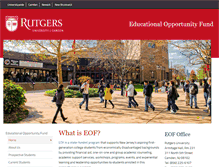 Tablet Screenshot of eof.camden.rutgers.edu