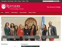 Tablet Screenshot of honors.camden.rutgers.edu
