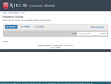 Tablet Screenshot of libguides.rutgers.edu