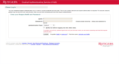 Desktop Screenshot of cas.rutgers.edu