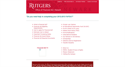 Desktop Screenshot of finaid.newark.rutgers.edu