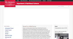 Desktop Screenshot of nutrition.rutgers.edu