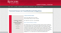 Desktop Screenshot of constitutionallitigation.rutgers.edu