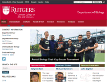 Tablet Screenshot of biology.camden.rutgers.edu