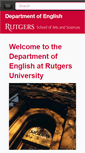 Mobile Screenshot of english.rutgers.edu