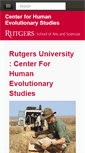 Mobile Screenshot of evolution.rutgers.edu