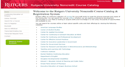 Desktop Screenshot of noncredit.rutgers.edu