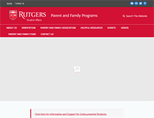 Tablet Screenshot of parents.rutgers.edu